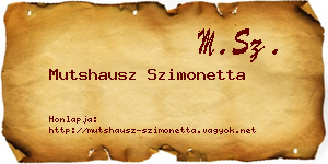 Mutshausz Szimonetta névjegykártya